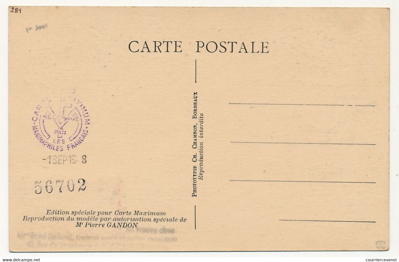 MONACO => Carte Maximum => 2F + 4F Enfance (enfant En Prière) -  Monaco-Ville Principauté 18/2/1946 - Maximum Cards