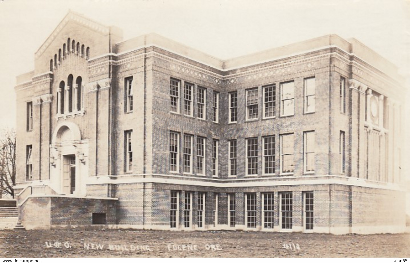 Eugene Oregon, University Of Oregon New Building, Architecture, C1900s Vintage Real Photo Postcard - Eugene