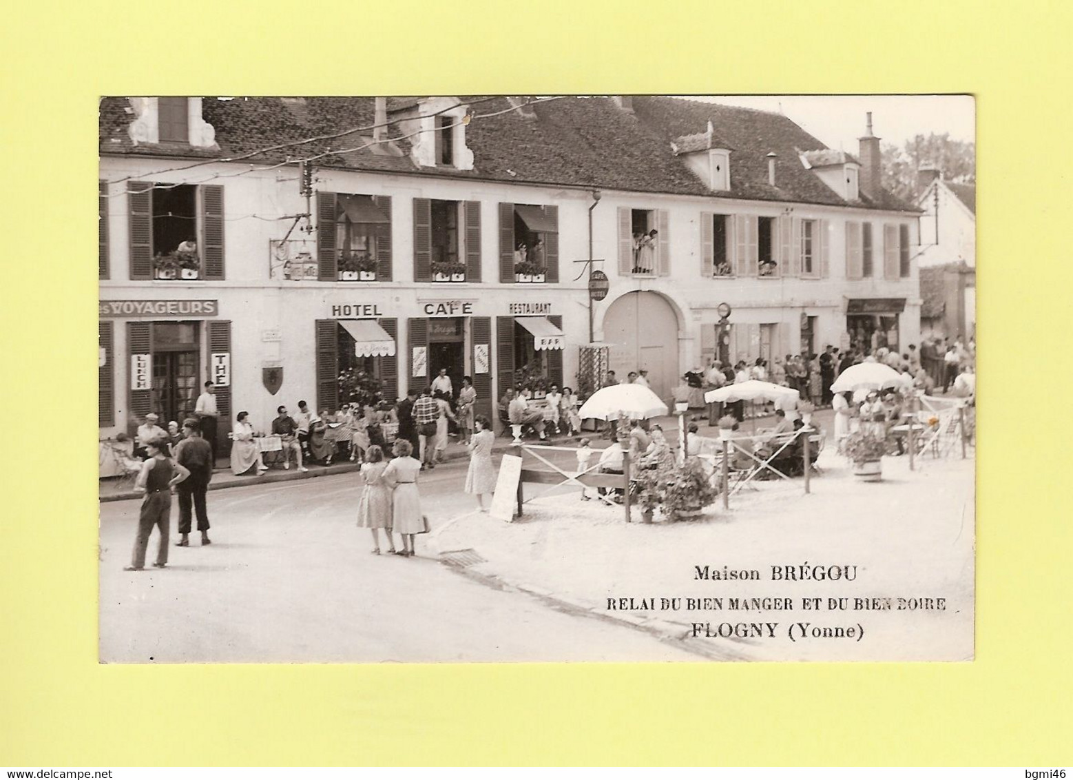 CP..PHOTO..dépt 89..FLOGNY..Hôtel Des Voyageurs - Maison BREGOU  -  2 Scans - Flogny La Chapelle