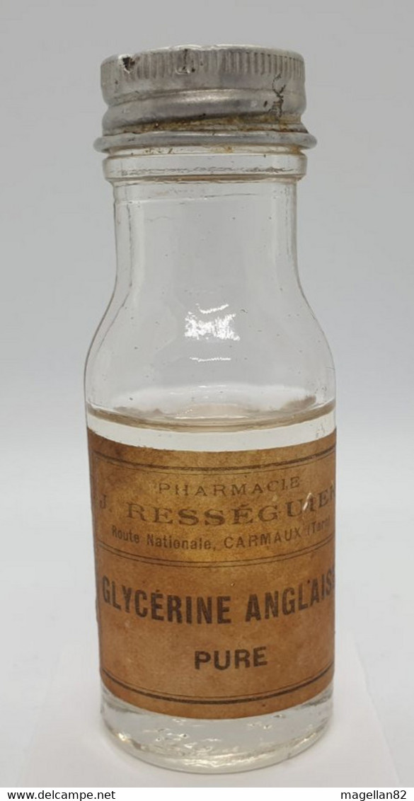 Rare  Flacon  De  Pharmacie. Jean Rességuier . Route Nationale CARMAUX. 81  TARN. CA 1900 - Beauty Products