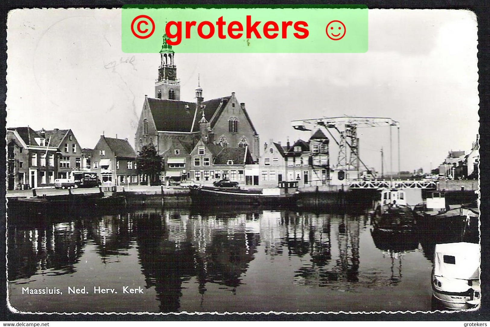 MAASSLUIS Ned. Herv. Kerk Met Haven 1964 - Maassluis