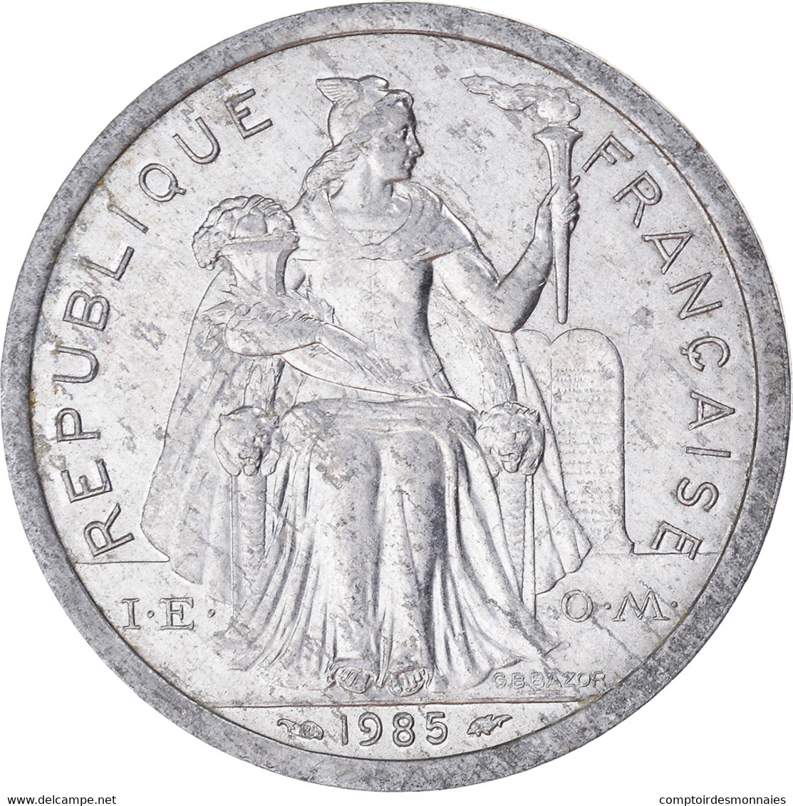 Monnaie, Polynésie Française, 2 Francs, 1985 - Frans-Polynesië