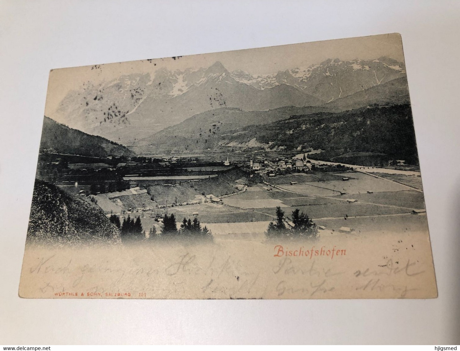 Austria Österreich Bischofshofen View Valley Plain Bahnhof Stamp Würthle Und Sohn Salzburg 15114 Post Card POSTCARD - Bischofshofen