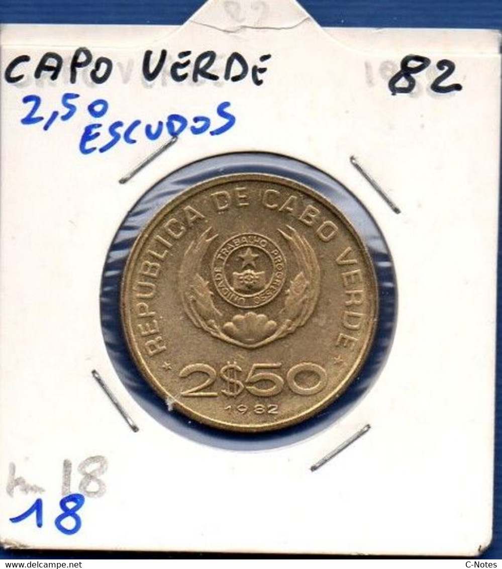 CAPO VERDE - 2,50 Escudos 1982 -  See Photos -  Km 18 - Cap Vert