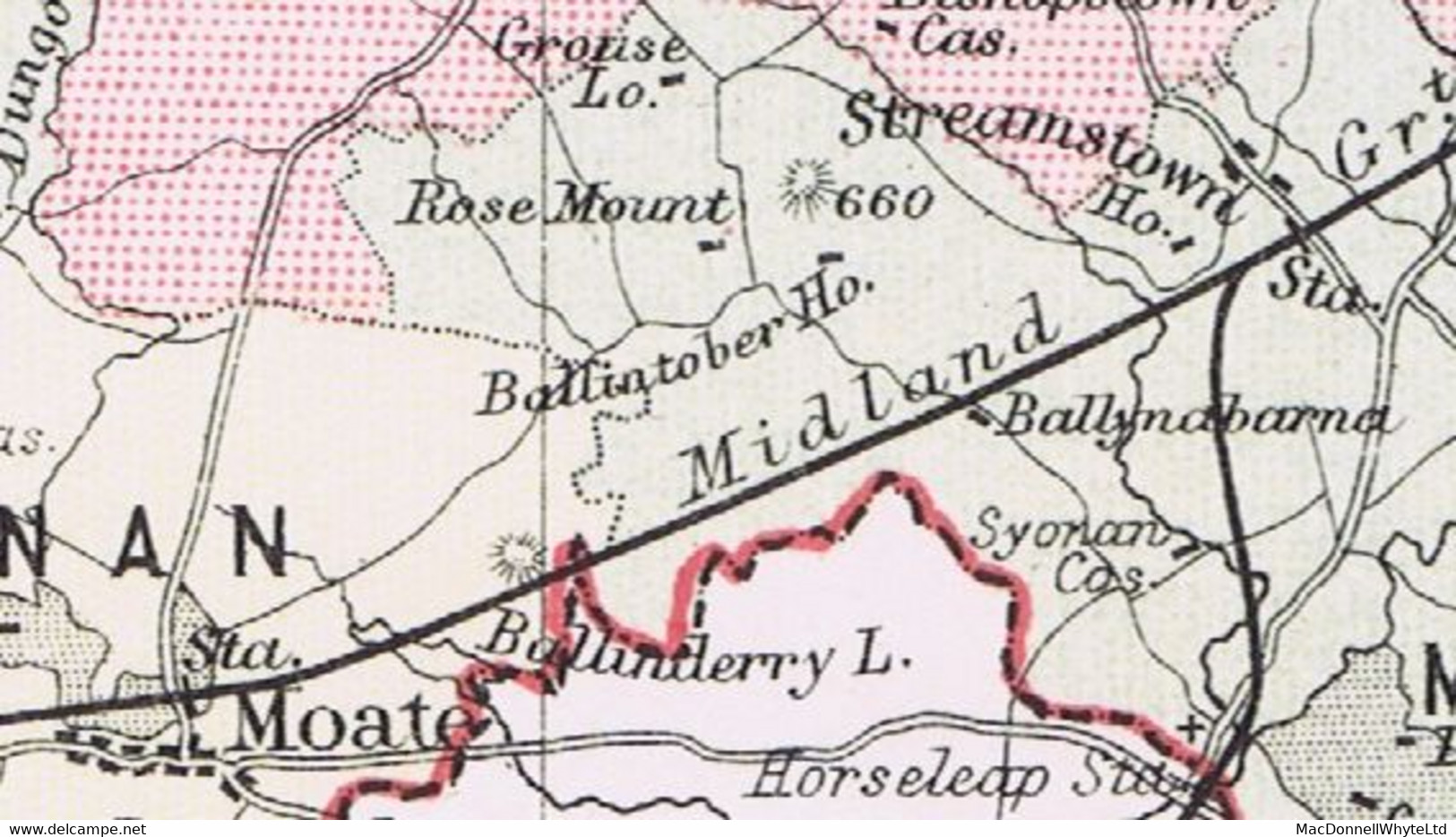 Ireland Westmeath Uniform Penny Post 1844 Cover Streamstown To Dublin Prepaid "1" With MOATE JY 7 1843 Cds In Green - Préphilatélie