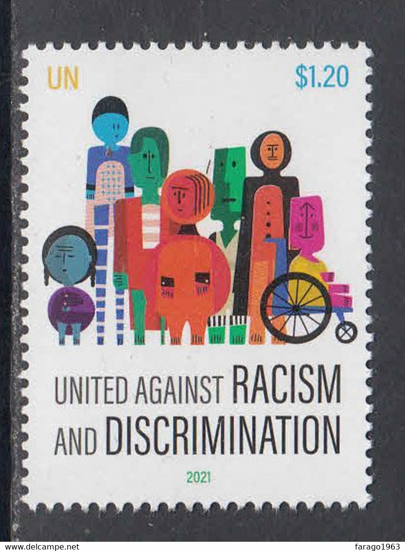 2021 United Nations New York Stop Racism & Discrimination Complete Set Of 1 MNH @ BELOW FACE VALUE - Ungebraucht