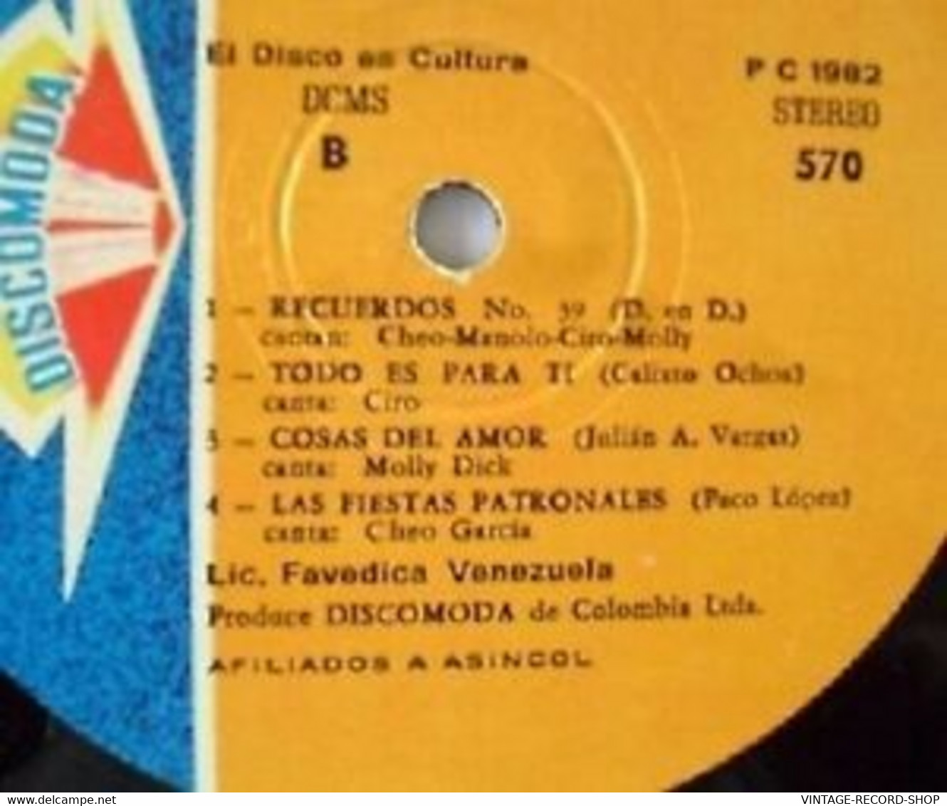 LOS MELODICOS DE RENATO CAPRIILES -EL JEQUE MANOLO MONTERREY PRESS 1970 LATIN MUSIC - World Music