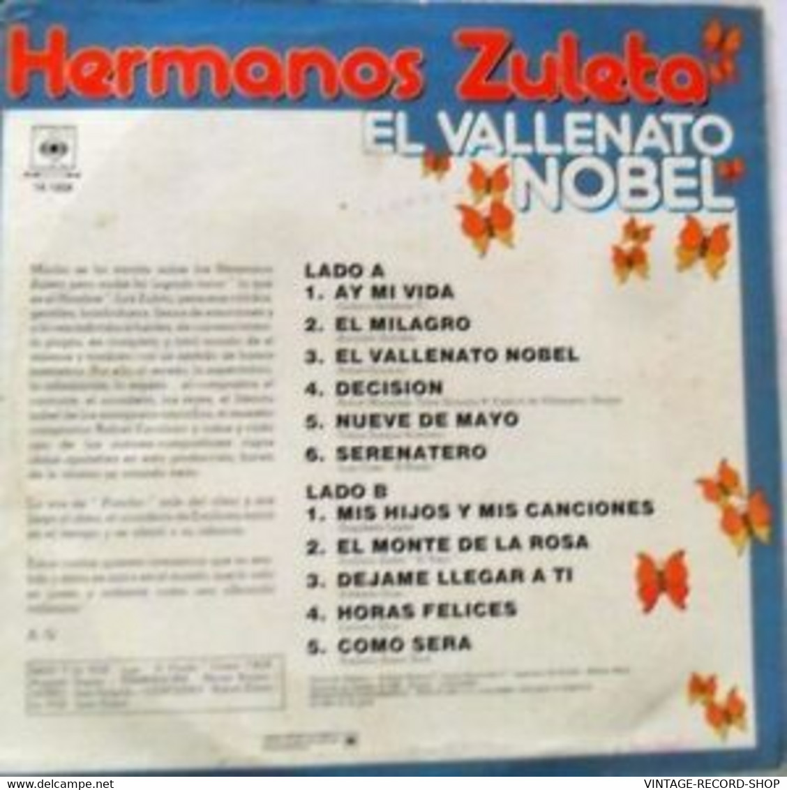 Los Hermanos Zuleta ‎– El Vallenato Nobel LATIN MUSIC - World Music