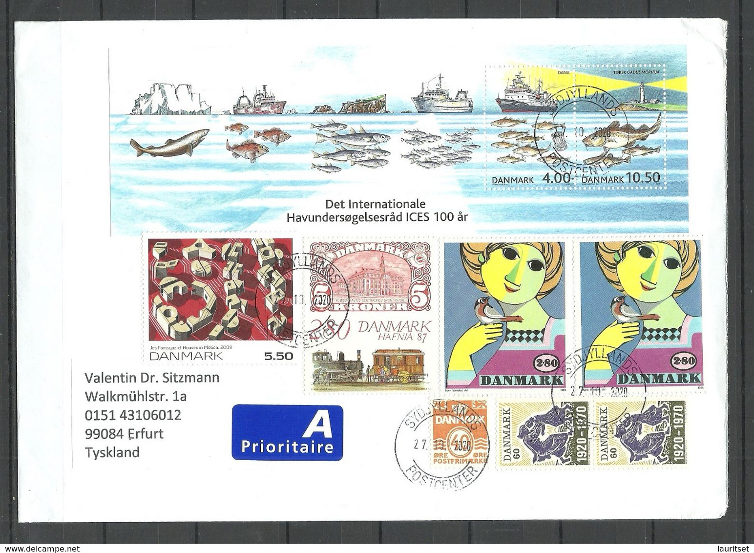 DENMARK 2020 Cover To Germany With Many Nice Stamps - Briefe U. Dokumente