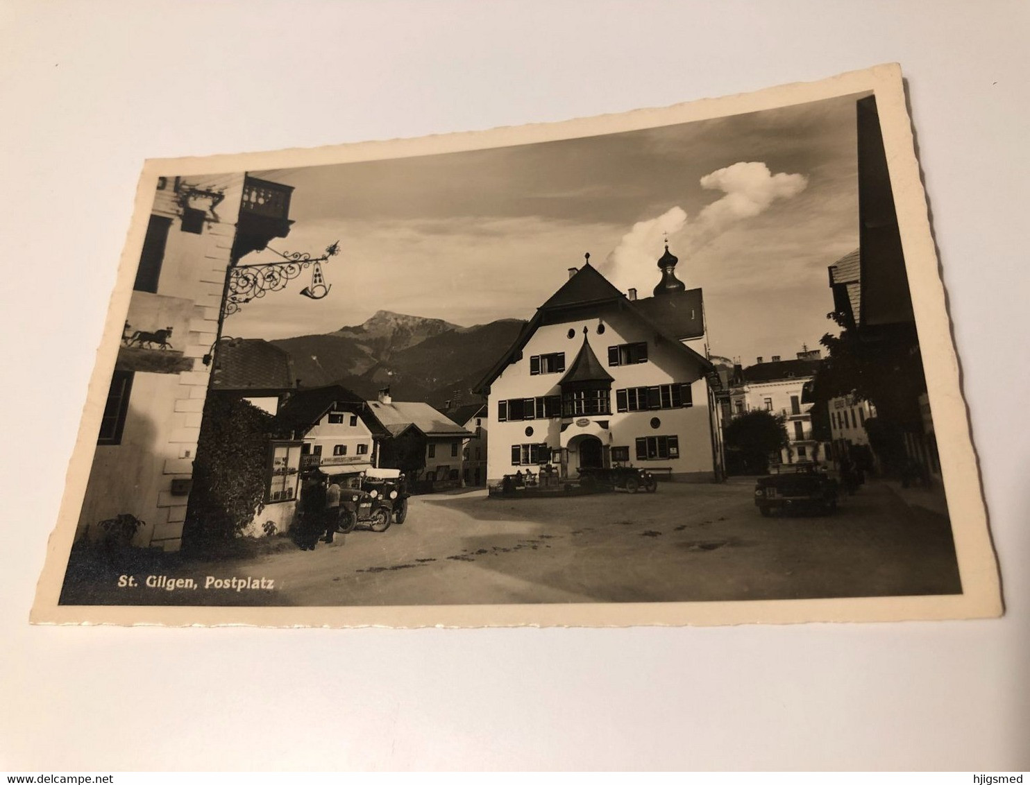 Austria Österreich St Sankt Gilgen Post Platz Car Auto RPPC Real Photo 15152 Post Card POSTCARD - St. Gilgen