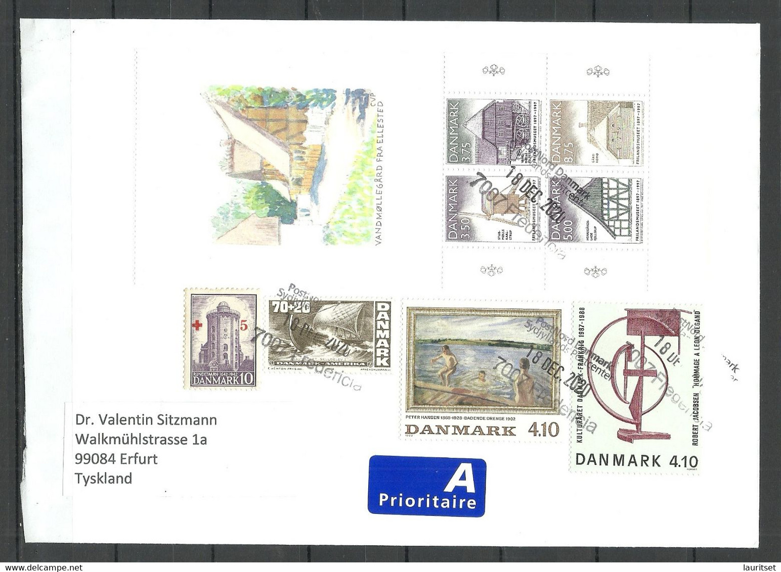 DENMARK 2020 Cover To Germany With Many Nice Stamps - Cartas & Documentos