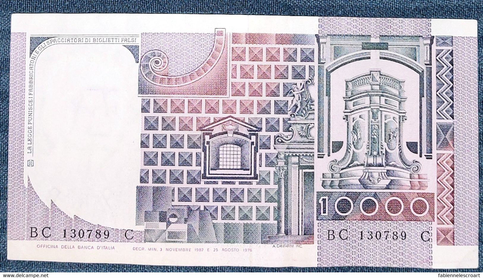 Italy 10000 Lire, 1976 / 1982, P 106b UNC - 10000 Lire