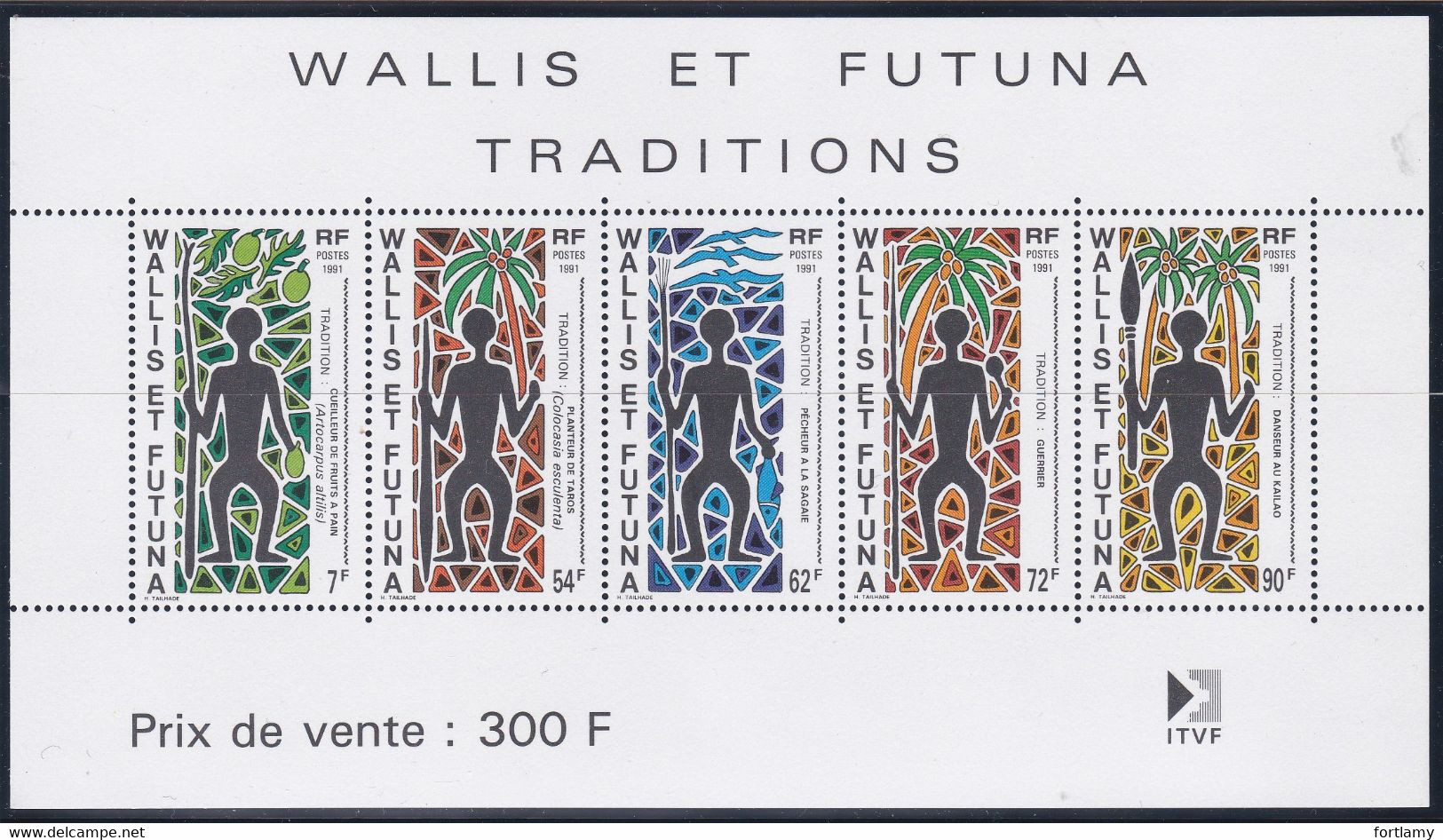 LOT 351 WALLIS ET FUTUNA BLOC N° 4-5-6-7 ** - Hojas Y Bloques