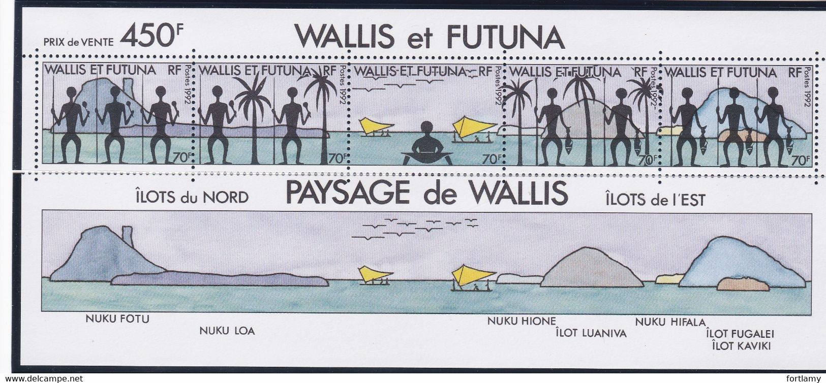 LOT 351 WALLIS ET FUTUNA BLOC N° 4-5-6-7 ** - Blocks & Kleinbögen