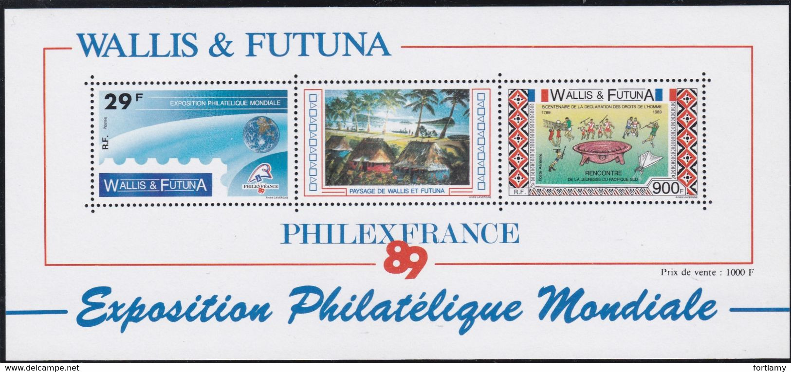 LOT 351 WALLIS ET FUTUNA BLOC N° 4-5-6-7 ** - Hojas Y Bloques