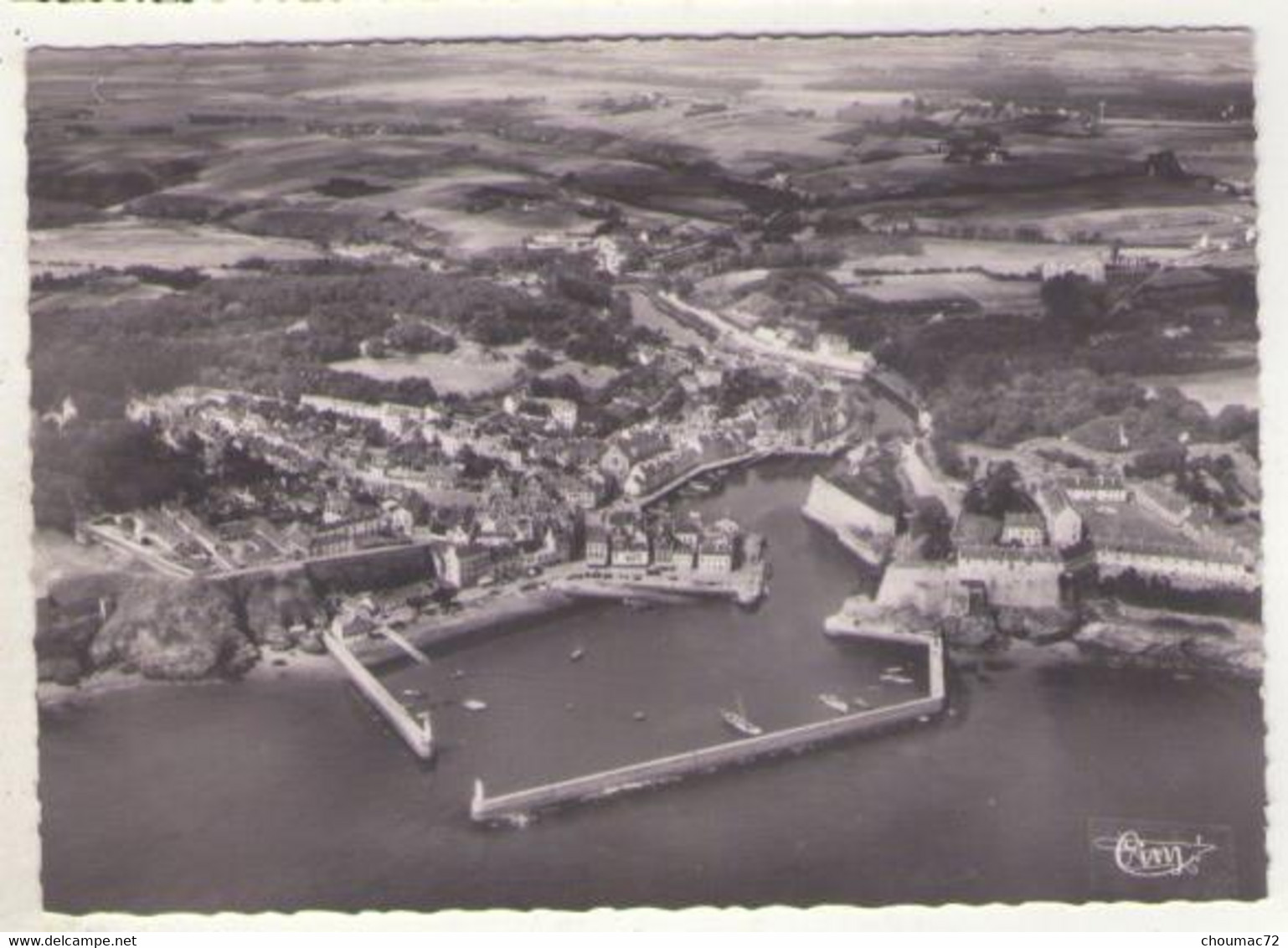 GF (56) 701, Belle Ile En Mer, Le Palais, Combier 6779, Vue Aérienne, Le Port Et Le Bassin - Palais