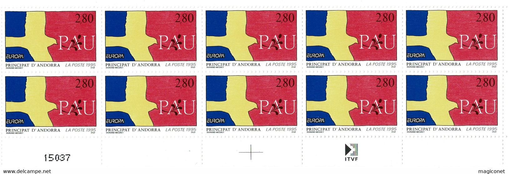 Andorre Français -  lot de fragment de feuilles - cote 749€