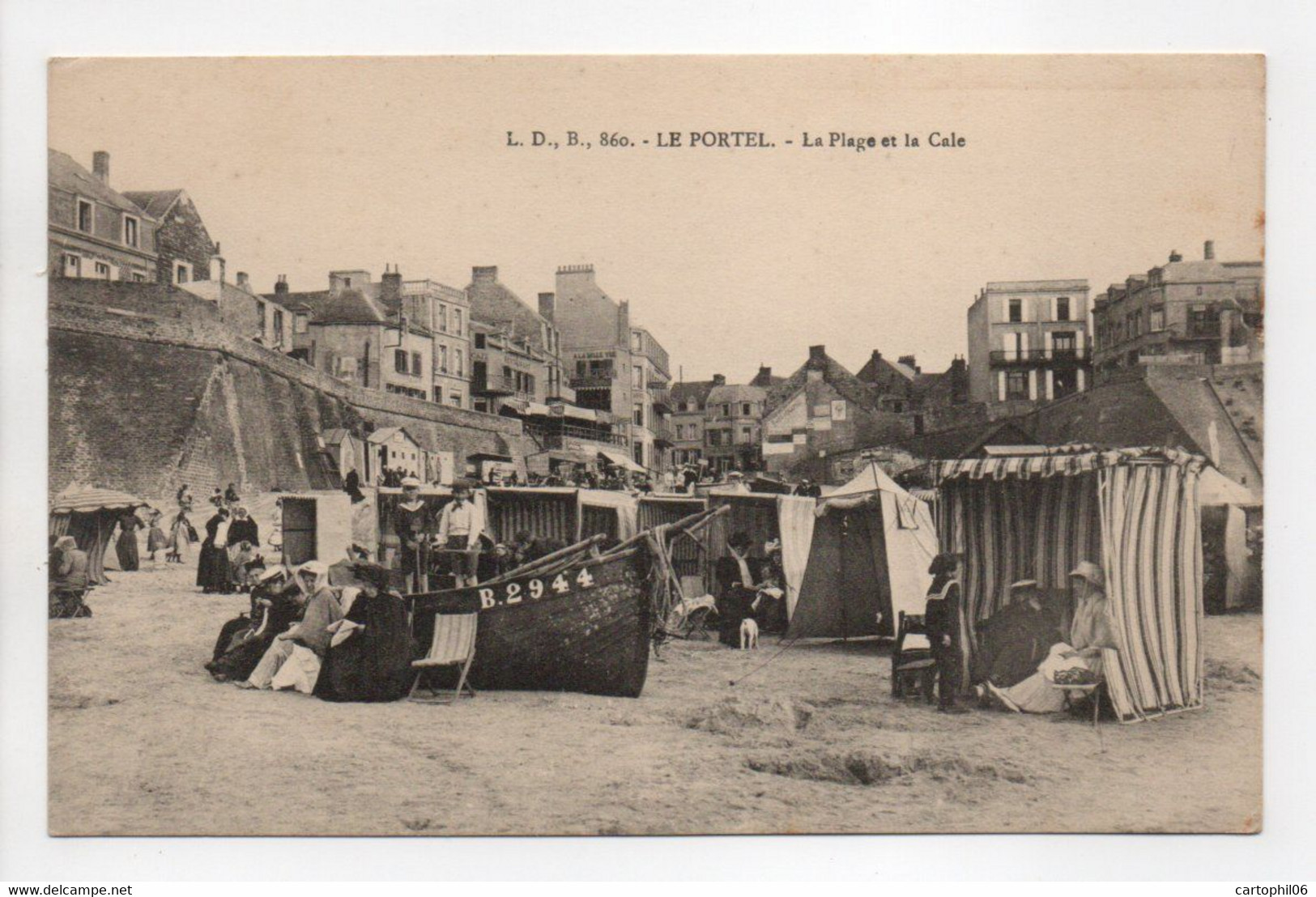 - CPA LE PORTEL (62) - La Plage Et La Cale (belle Animation) - Edition L. D. B. 860 - - Le Portel