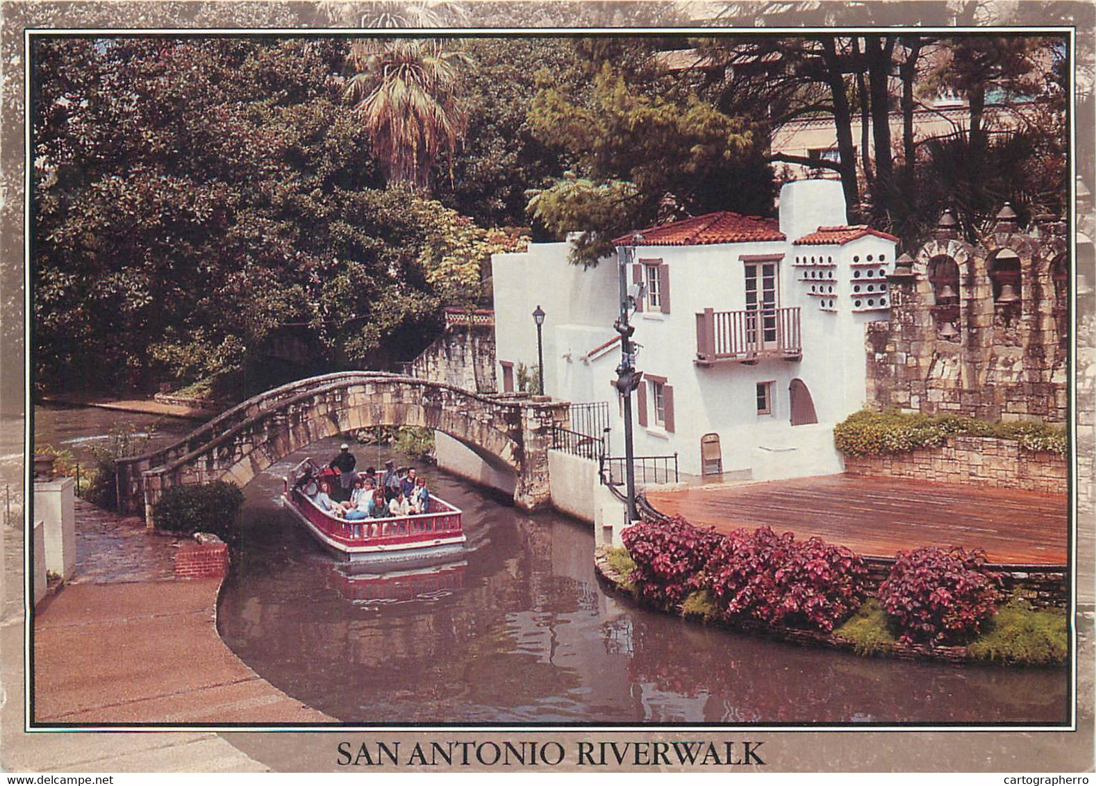 Postcard USA TX Texas San Antonio Riverwalk 1987 Arneson Theatre - San Antonio