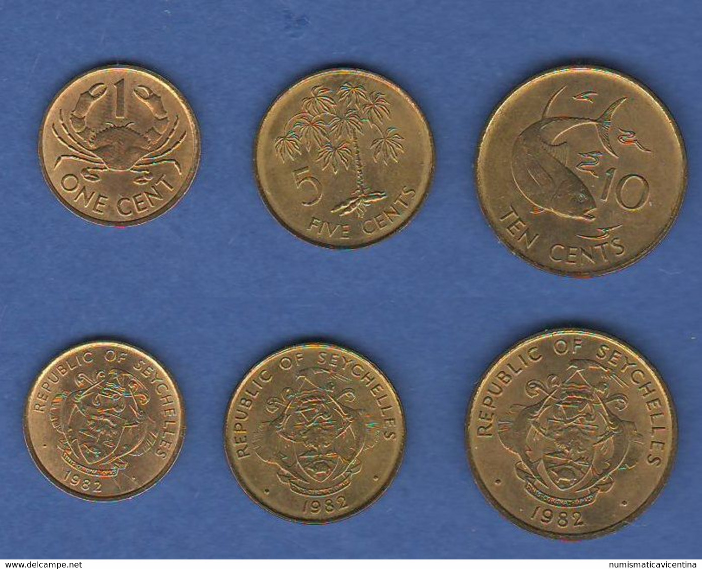 Seychelles 1 + 5 + 10 Cents 1982 - Seychelles