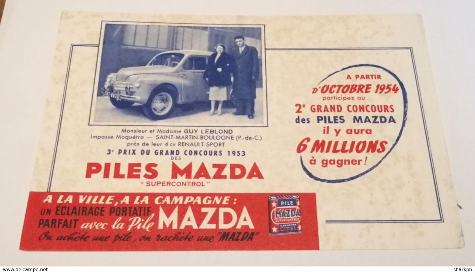 BUVARD MAZDA "4 CV" - Piles