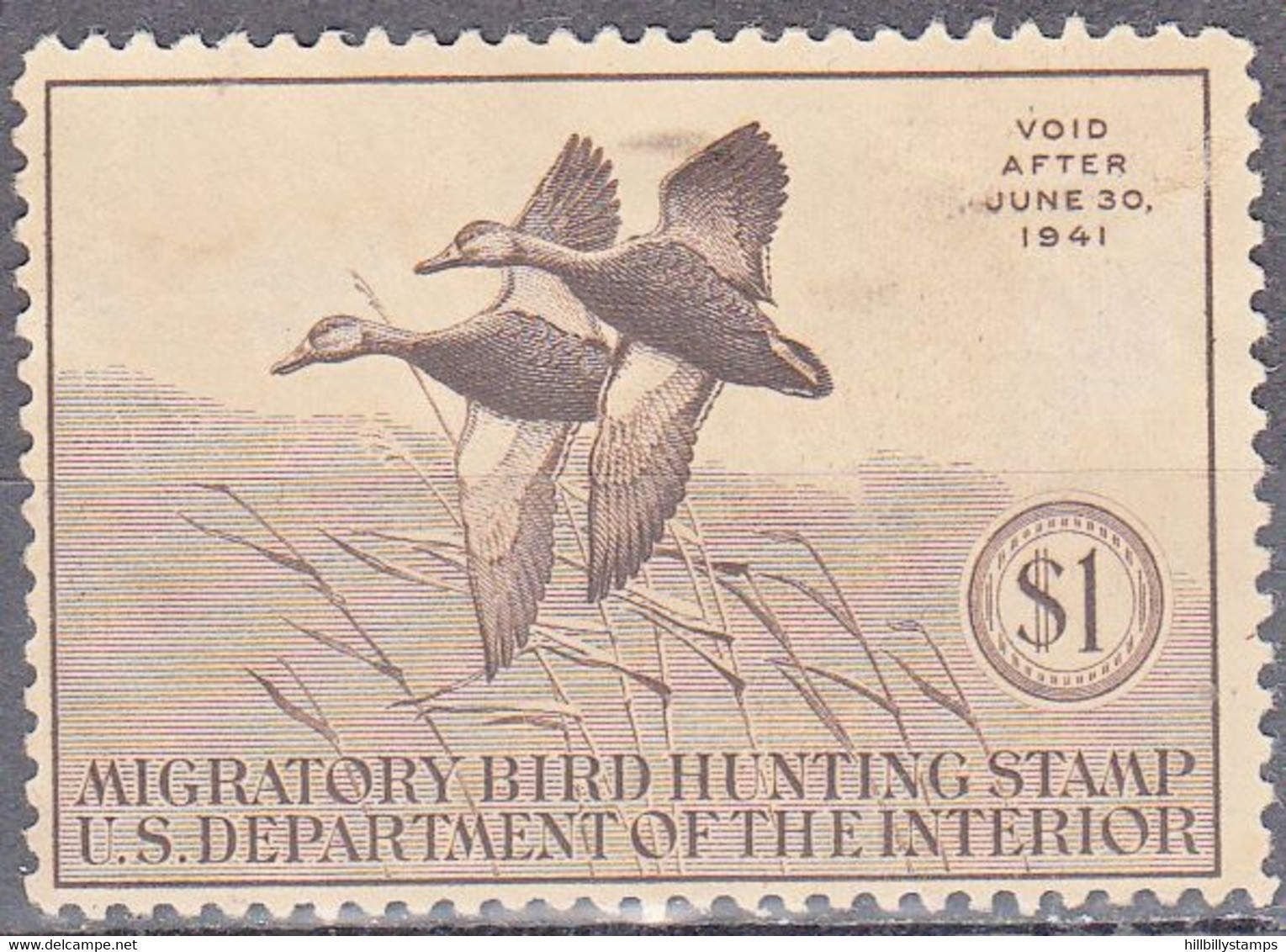 UNITED STATES  SCOTT NO RW7  MINT NO GUM  YEAR  1940 - Duck Stamps