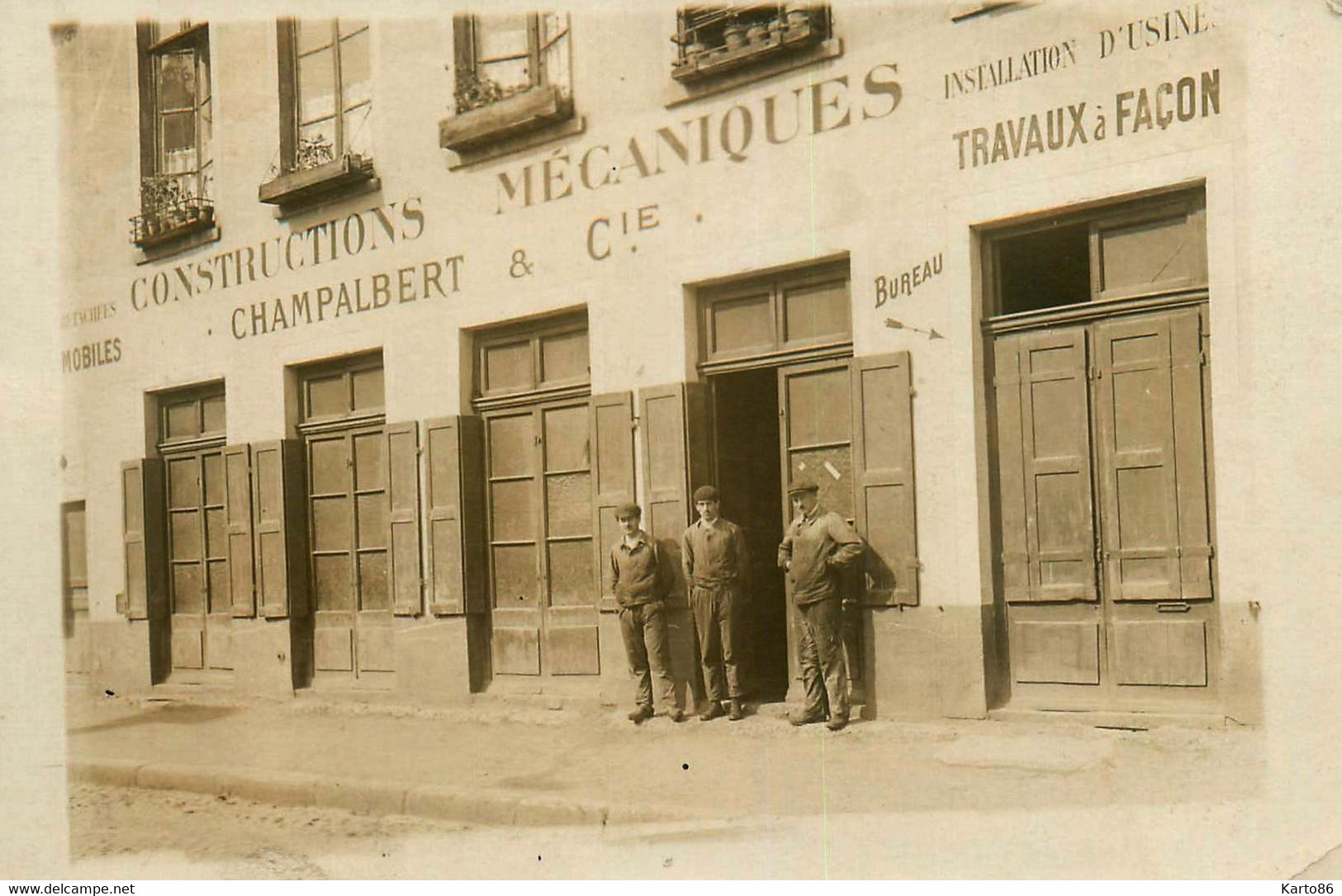 Lyon 3ème * Carte Photo * Constructions Mécaniques CHAMPALBERT & Cie 50 Avenue Félix Faure * Automobiles Commerce - Lyon 3