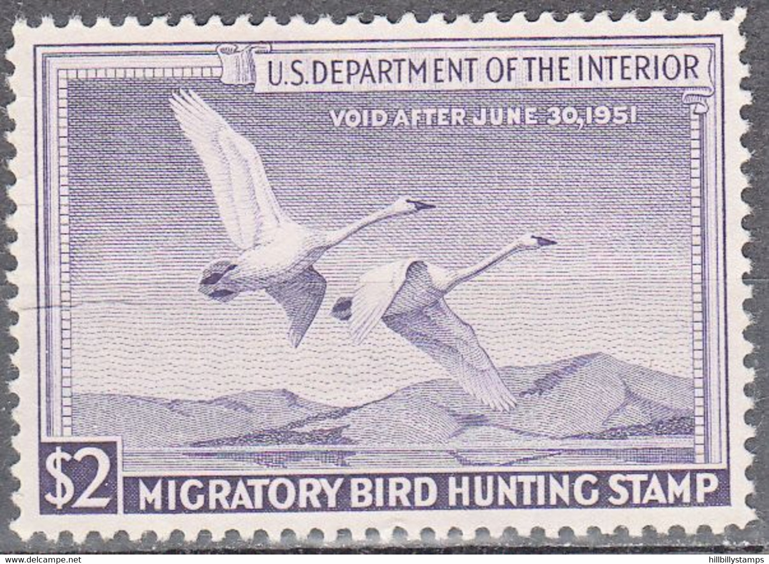 UNITED STATES  SCOTT NO RW17  MINT NO GUM  YEAR  1950 - Duck Stamps