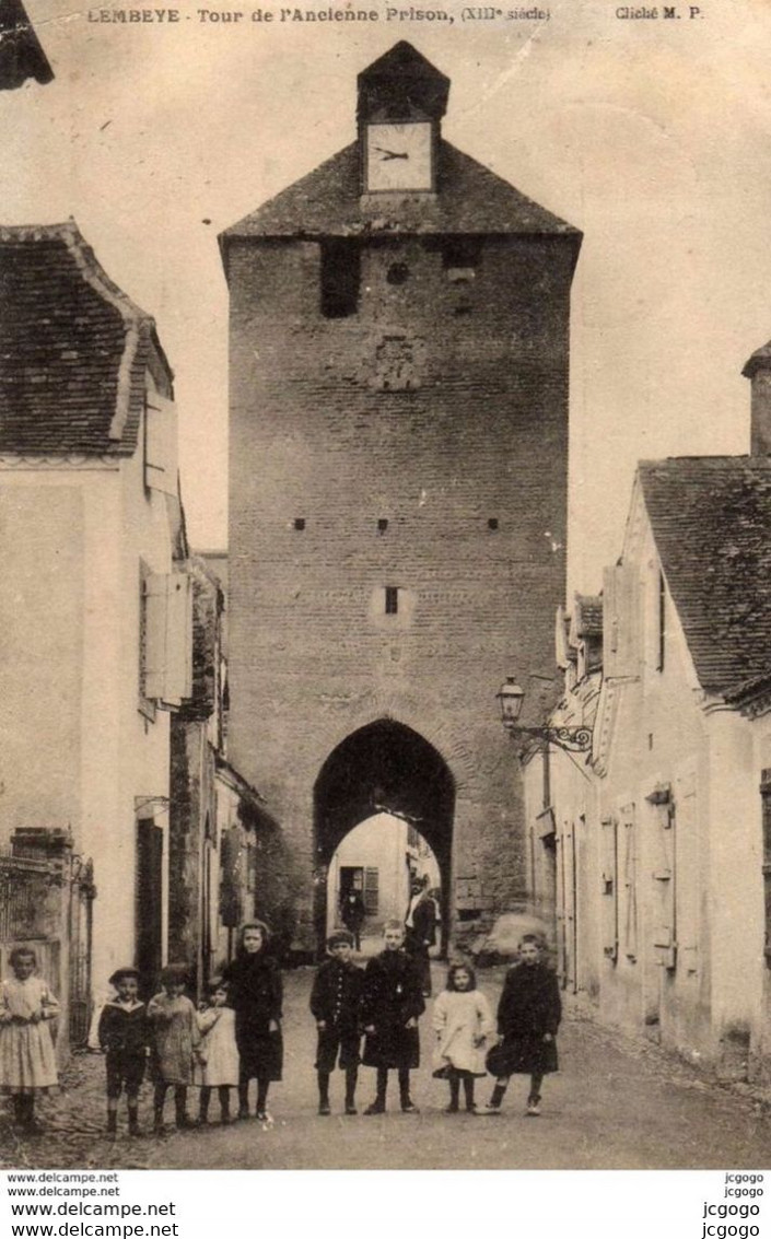 LEMBEYE   Tour De L'Ancienne Prison.  Carte écrite En 1904  2 Scans - Lembeye