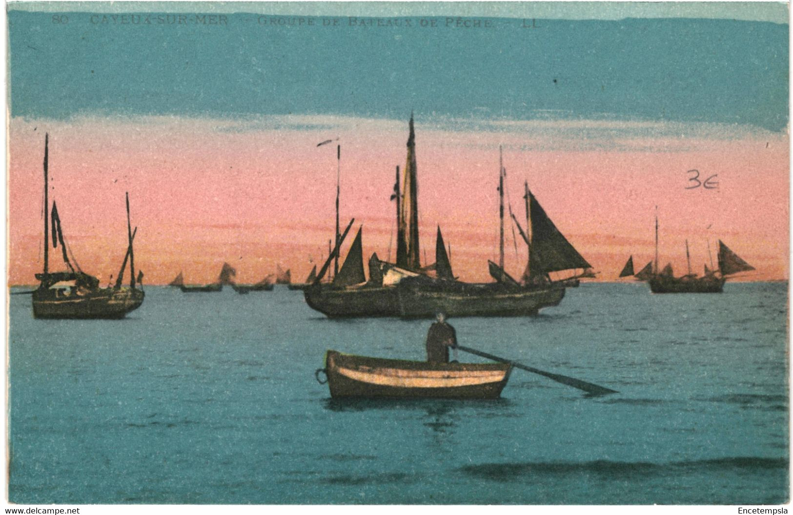 CPA Carte Postale France Cayeux -sur-Mer ?  Groupe De Bateaux De Pêche Illustration   VM59506 - Pêche