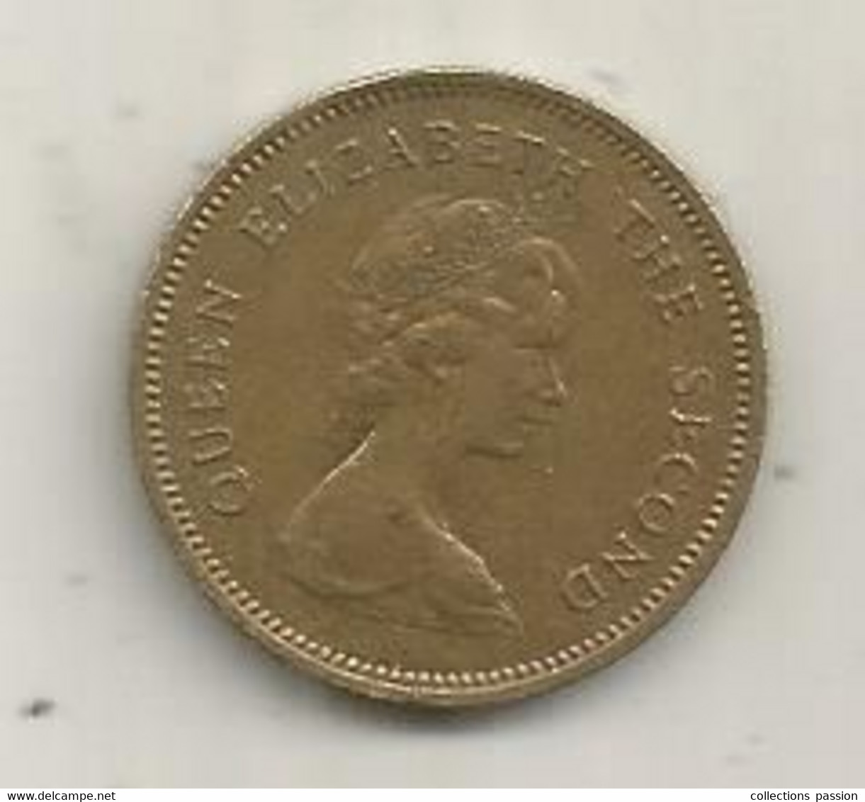 MONNAIE, HONG KONG, 50, Fifty Cents, 1980, Queen Elizabeth The Second - Hongkong