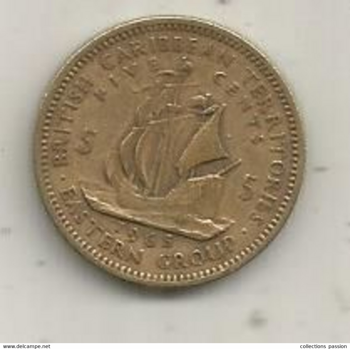 MONNAIE, GRANDE BRETAGNE, BRITISH CARIBBEAN TERRITORIES,EASTERN GROUP, Five , 5 Cents, 1965 - Colonias