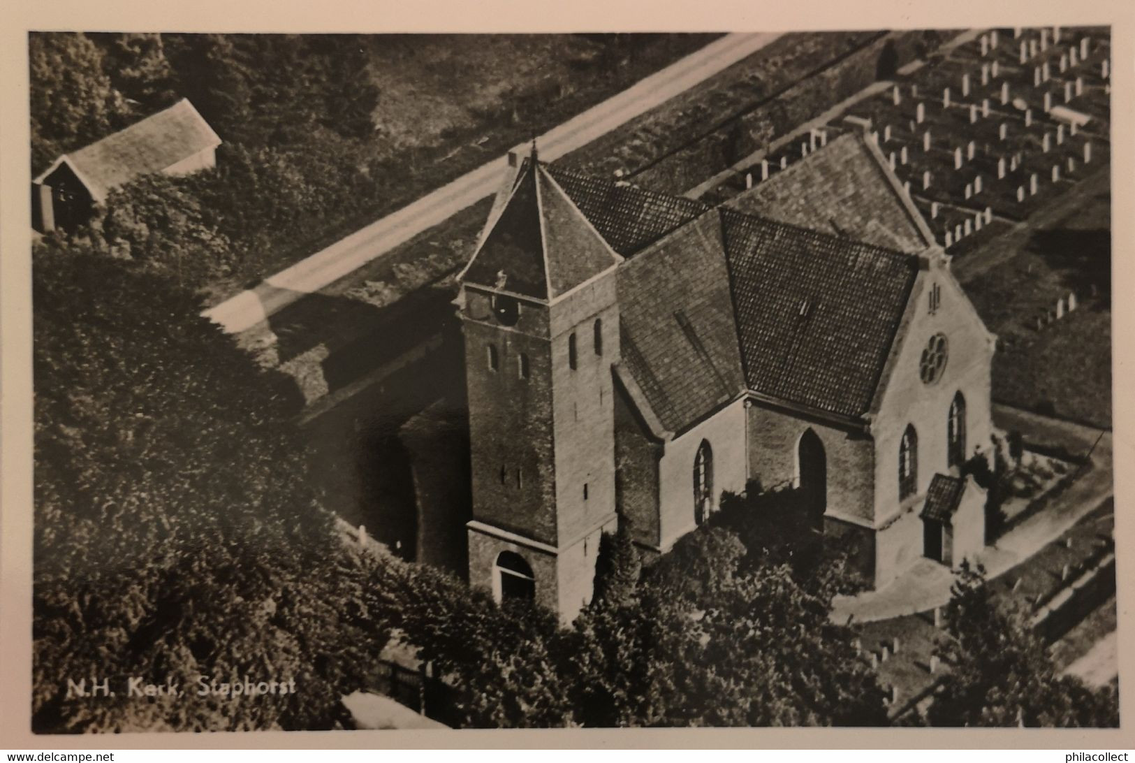 Staphorst (Ov) N. H. Kerk Luchtfoto 19?? - Sonstige & Ohne Zuordnung