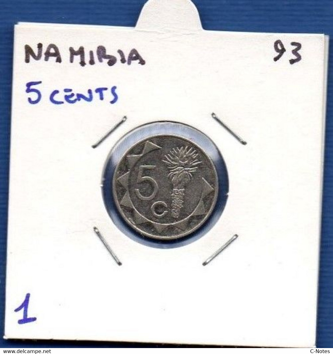 NAMIBIA - 5 Cents 1993 -  See Photos - Km 1 - Namibia