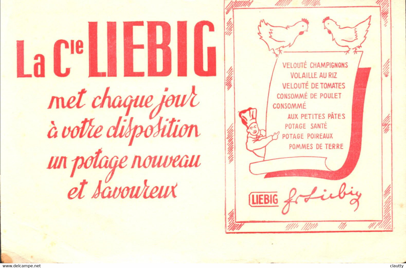 Buvard  Liebig Potage Velouté - Minestre & Sughi