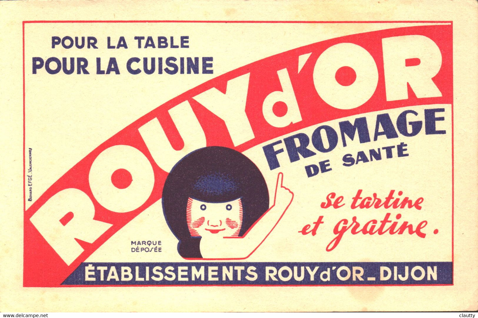 Buvard  Fromage Rouy D'or Dijon - Zuivel