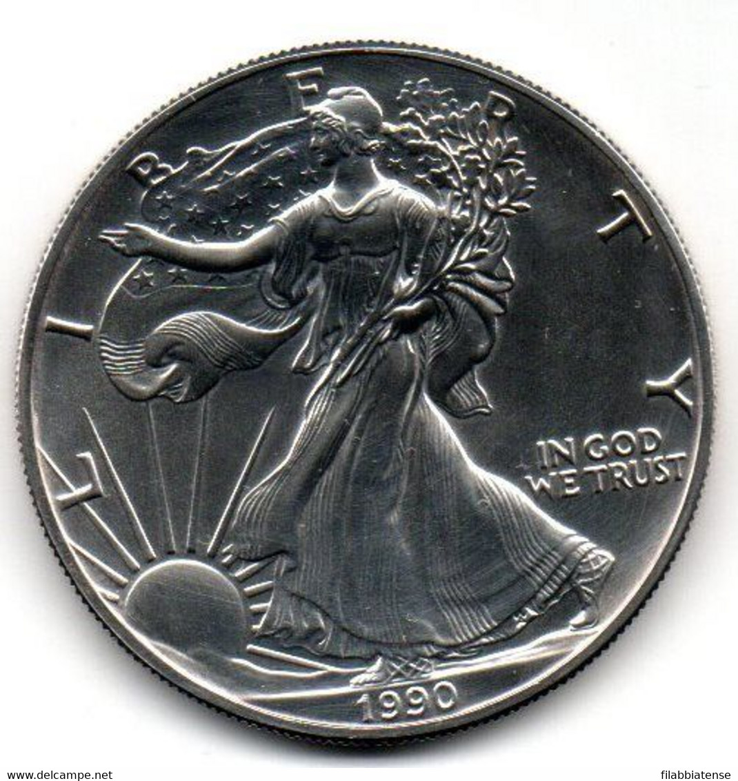 1990 - Stati Uniti 1 Dollar Argento  - Oncia Eagle      ---- - Commemoratifs