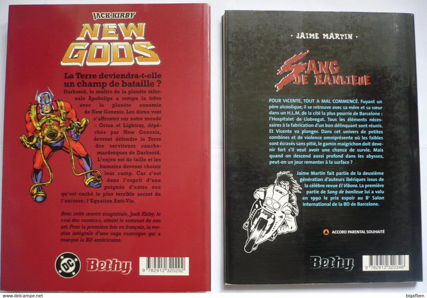 Lot 2 ALBUMS COMICS éd Betty / JACK KIRBY : NEW GODS / MARTIN : SANG DE BANLIEUE // CULTURE COMICS / TBE - Orion