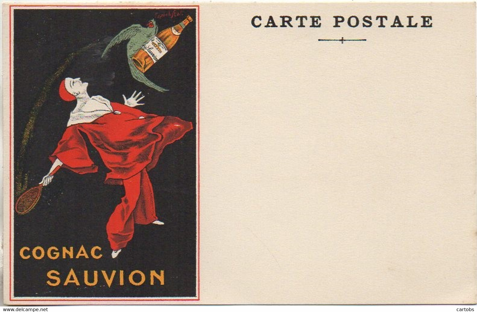 Publicité Pour Le Cognac Sauvion (très Belle Illustration) - Reclame