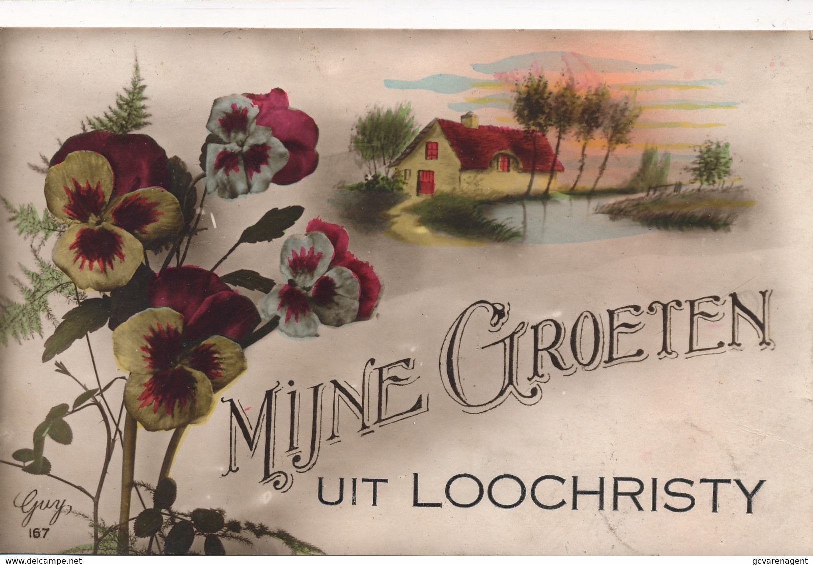 MIJNE GROETEN UIT LOOCHRISTY       2 SCANS - Lochristi