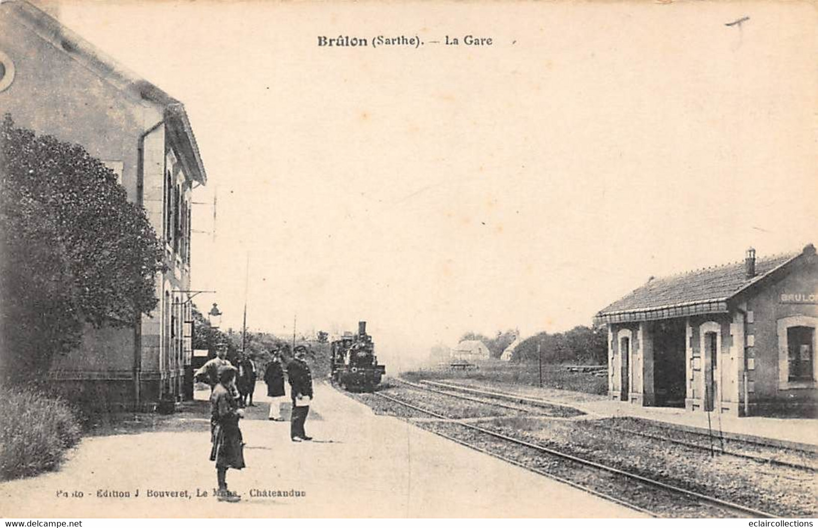 Brûlon           72          Intérieur  De La Gare  .   Train      (voir Scan) - Brulon