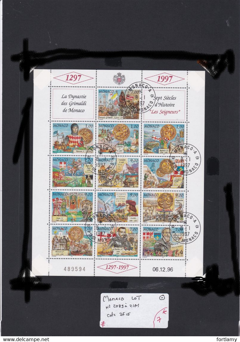 LOT 372 MONACO BLOC N°2089 & 2101 OBLITERE - Used Stamps
