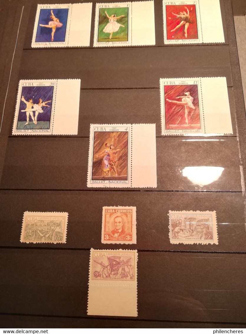 Classeur rempli de timbres du monde à trier, ensemble propre (neufs, oblitérés, luxes...)