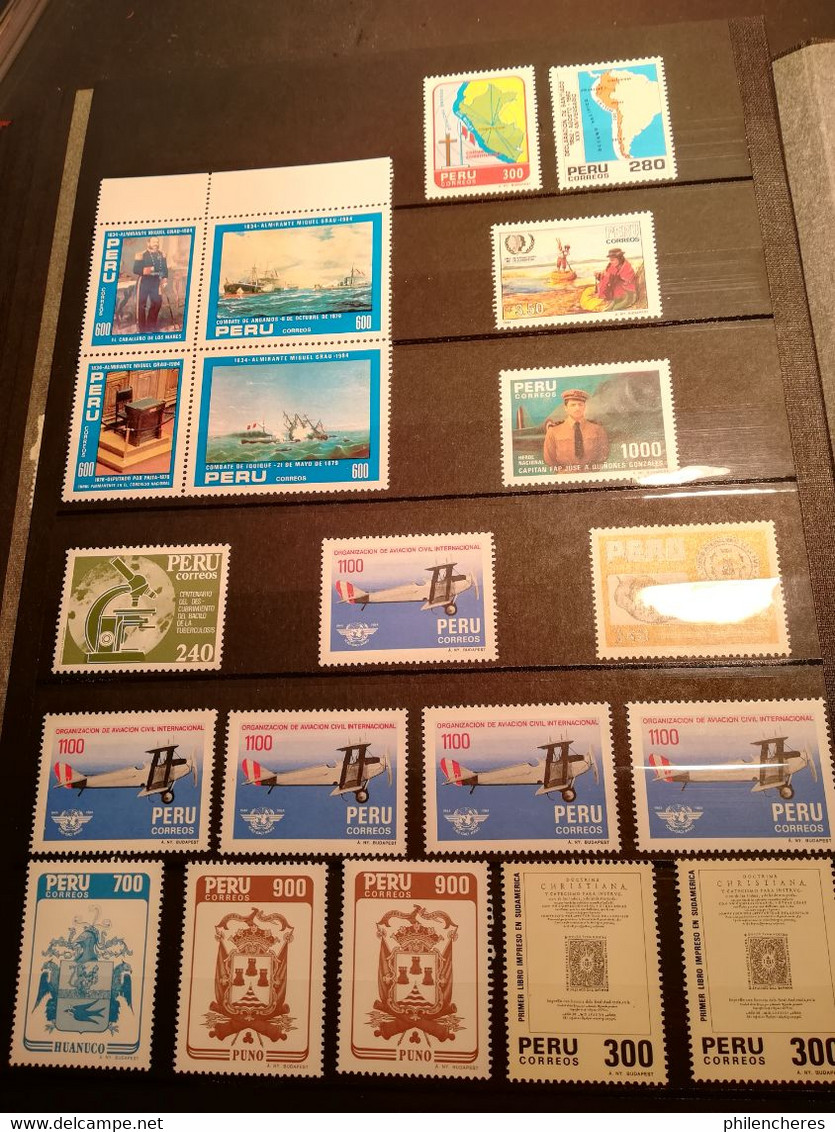 Classeur rempli de timbres du monde à trier, ensemble propre (neufs, oblitérés, luxes...)