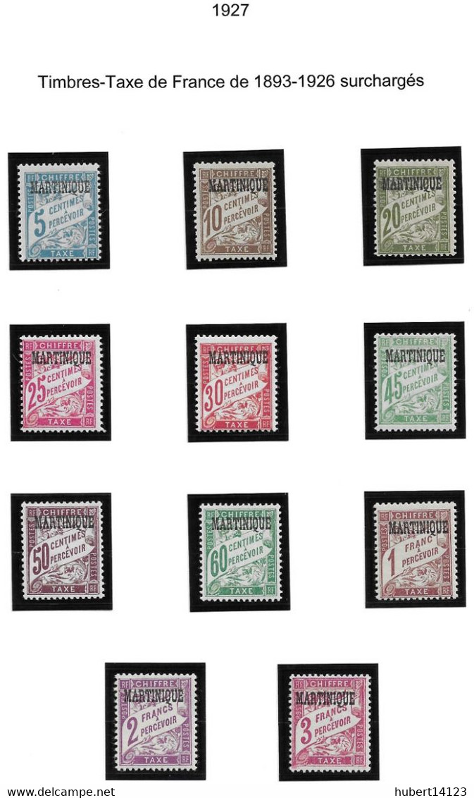 Martinique Taxe N° 1 à 11 Neufs Avec Charnière MH - Timbres-taxe