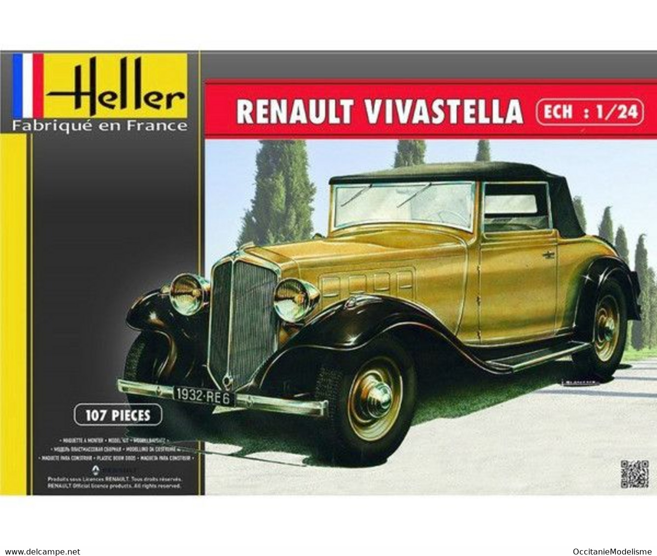 Heller - RENAULT VIVASTELLA PG7 Primastella Maquette Kit Plastique Réf. 80724 NBO Neuf 1/24 - Auto's