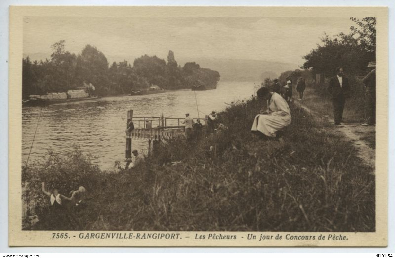 Gargenville Rangiport - Les Pêcheurs, Un Jour De Concours De Pêche - Gargenville