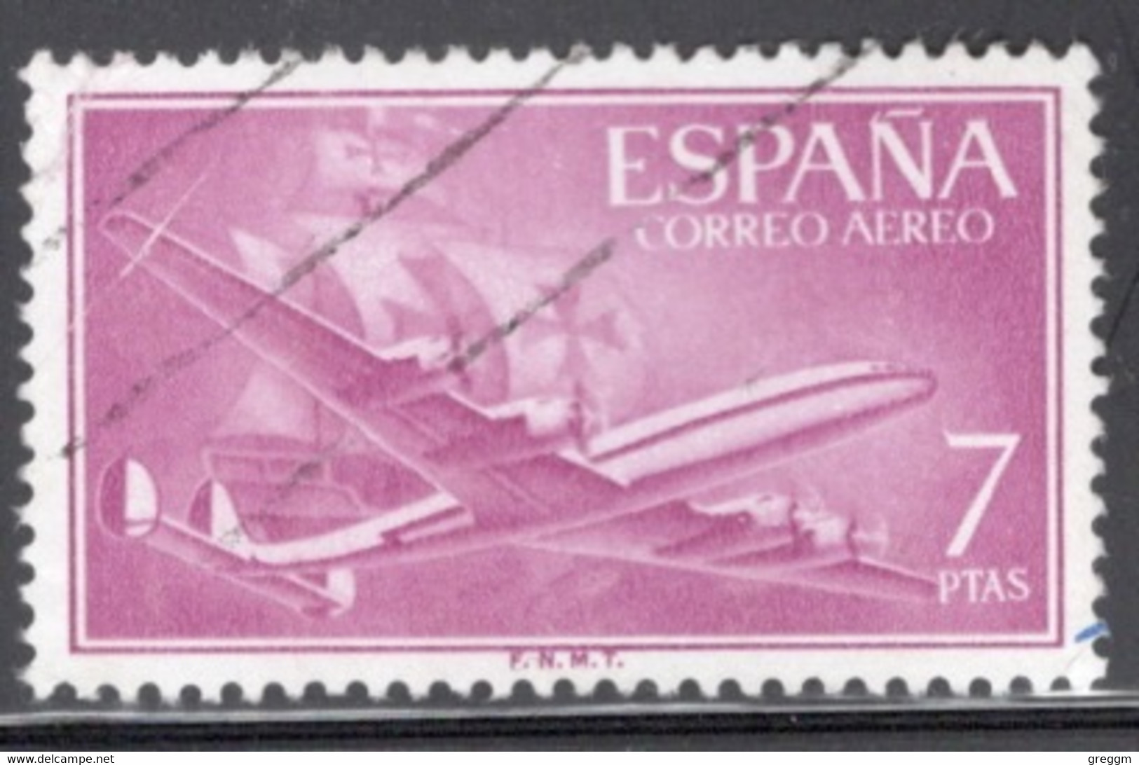 Spain 1955 Single Stamp Issued As An Airmail Definitive In Fine Used. - Usati