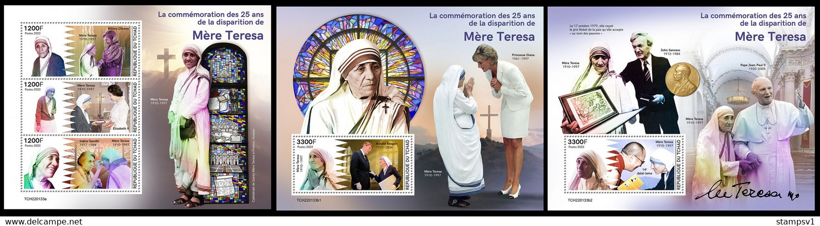 Chad  2022 Mother Teresa  (133) OFFICIAL ISSUE - Mother Teresa