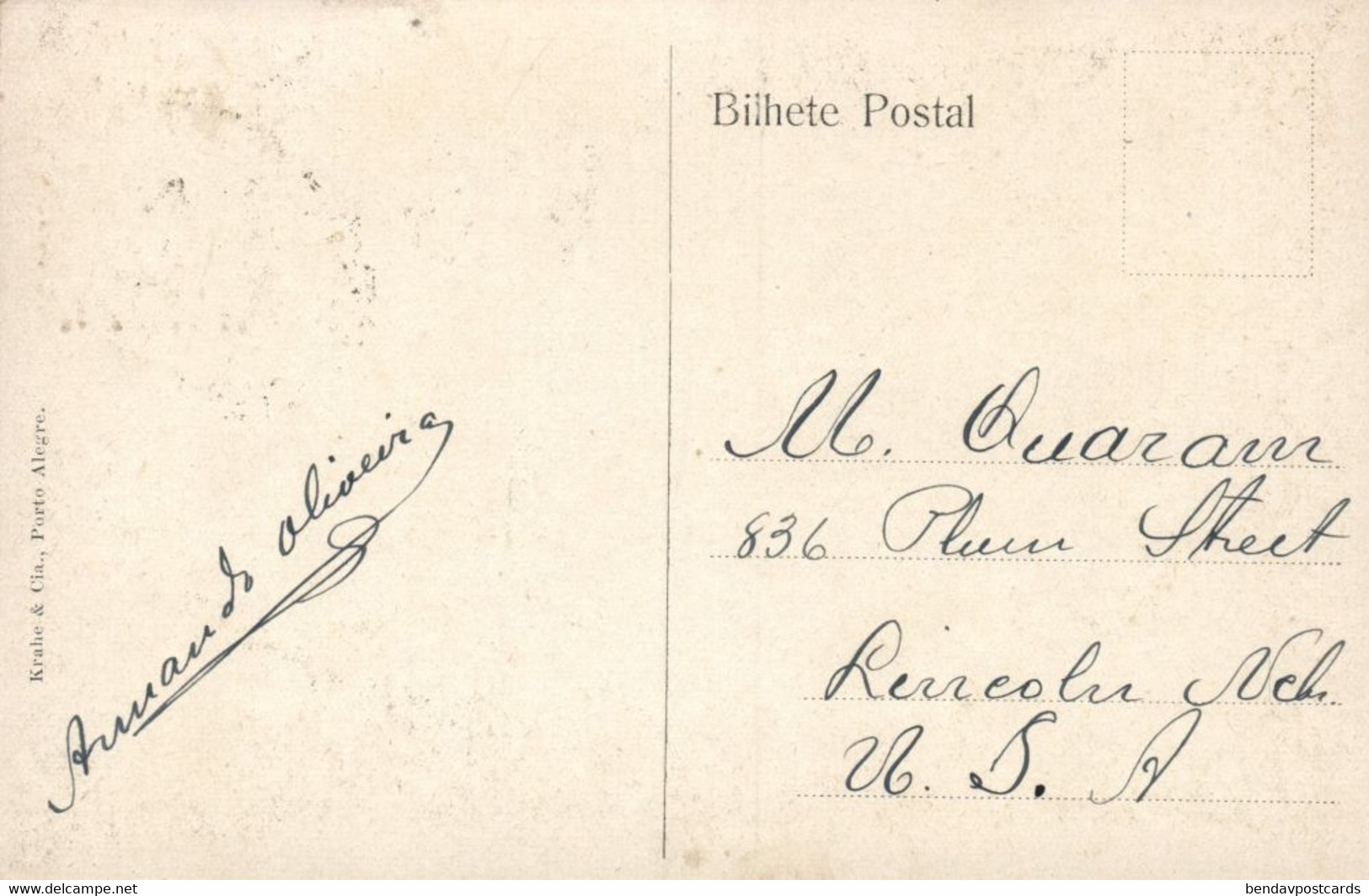 Brazil, PORTO ALEGRE, Intendencia Municipal (1910s) Postcard - Porto Alegre